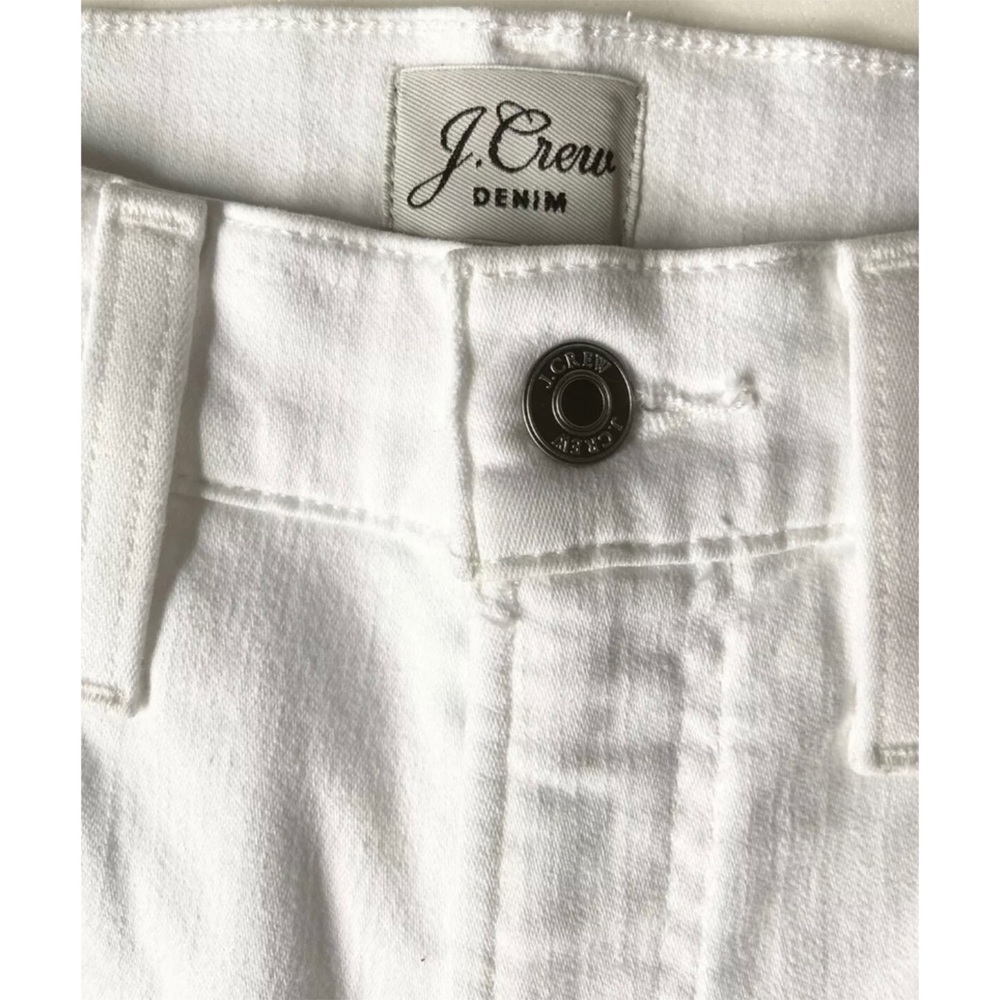 J Crew Denim 27 x 31 White Jeans Curvy Full Length Demi Boot Stretch - Picture 3 of 13
